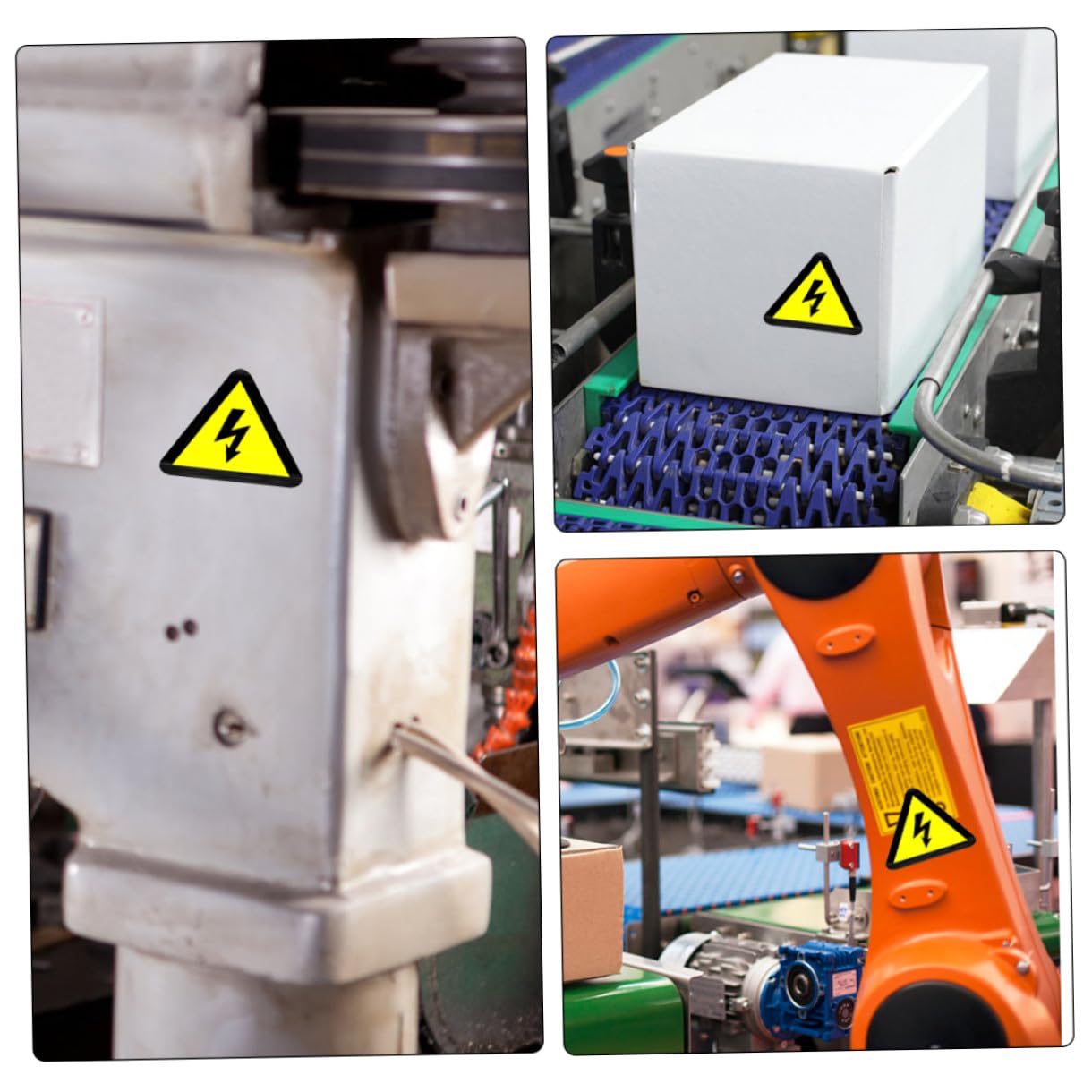 GALPADA Autocollants D'avertissement Haute Tension Jaune Lot de 25 en Adhésif Signalisation de Sécurité pour Équipement et Boîte Électrique pour Garage et École