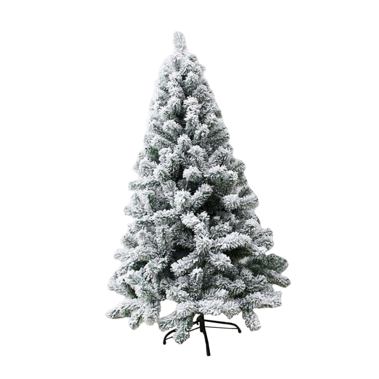 GOOHOCHY 1Pc Snow Flocked Artificial Christmas Tree Ornament White Faux Xmas Tree Decoration for Home Office Party Use Classic Holiday Decor with Dense Snow Tips