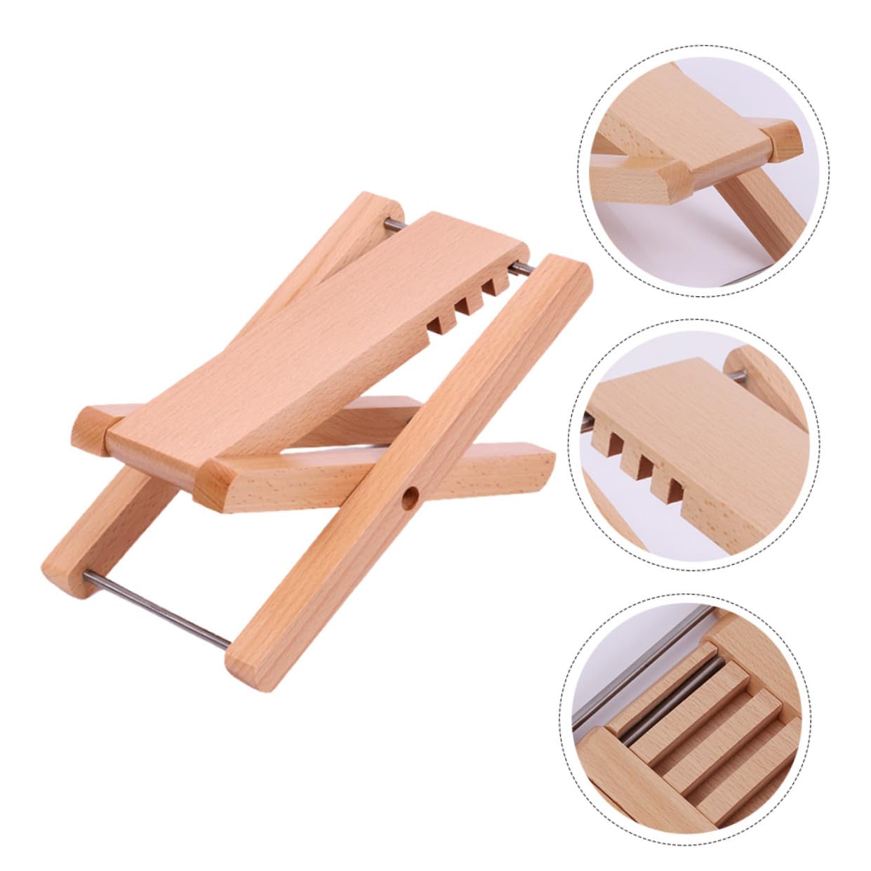 Gitarren Fußhocker Vierfach Höhenverstellbares Pedal Faltbare Fußstütze für Gitarristen Stabiles Zubehör für Klassische Gitarre