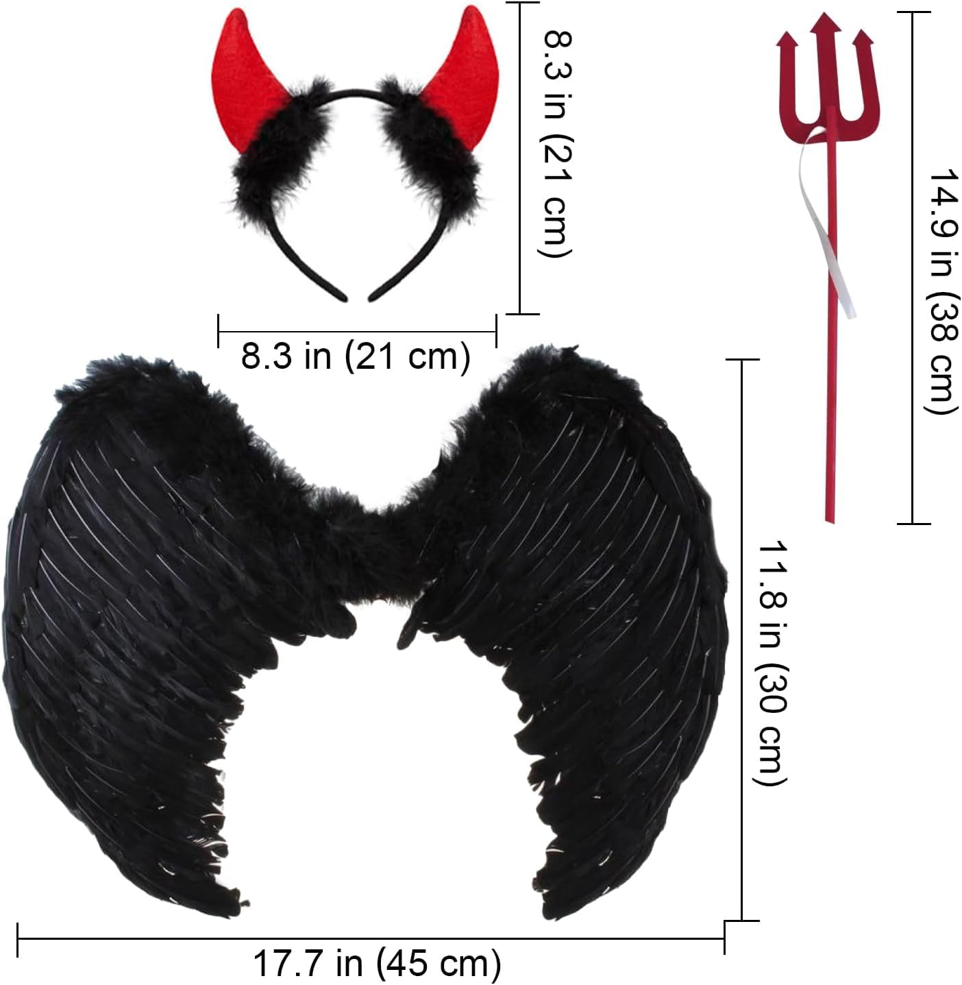 Aile De Diable Ailes Ange Noir Halo Costume Black Angel Wings Et Halo