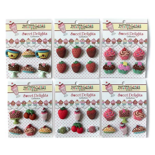 Buttons Galore & More Novelty 3D Shank Buttons, 36-Piece Set