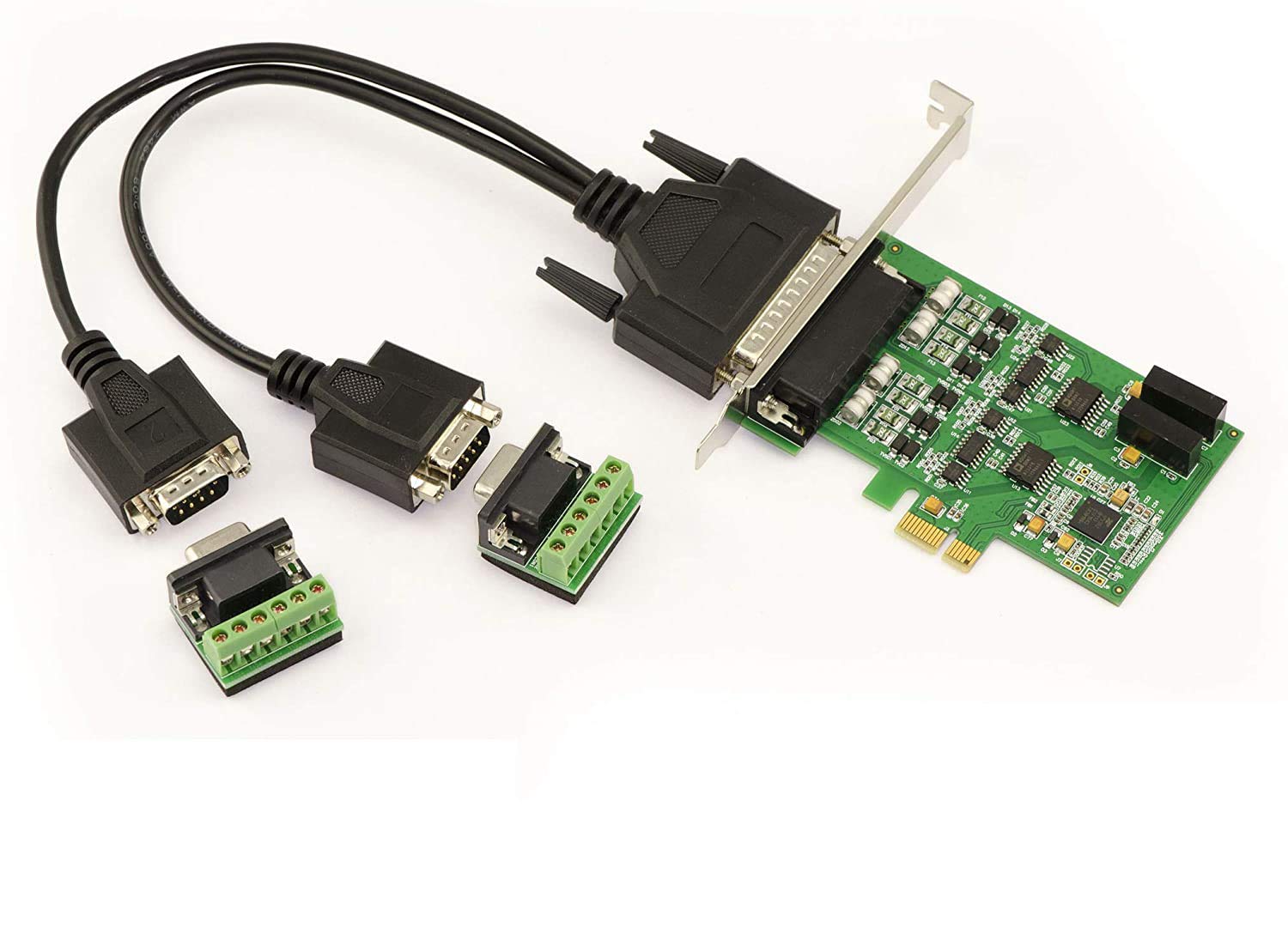 KALEA-INFORMATIQUE Carte contrôleur PCI Express PCIe 2 Ports RS422 RS485 avec Chipset EXAR XR17V352