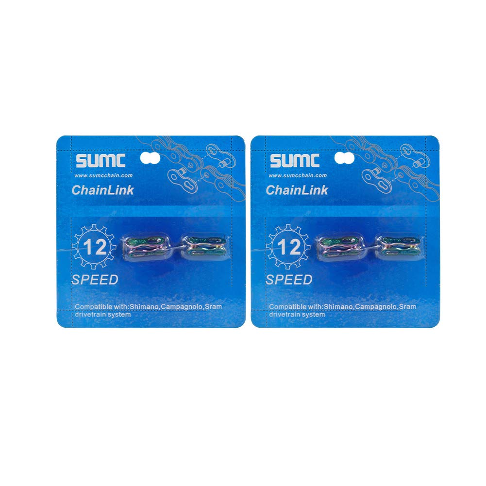 Bibike 11/12 Speed Missing Link 4 Pair SUMC Reusable Bicycle Chain Quick Link -12spd Rainbow