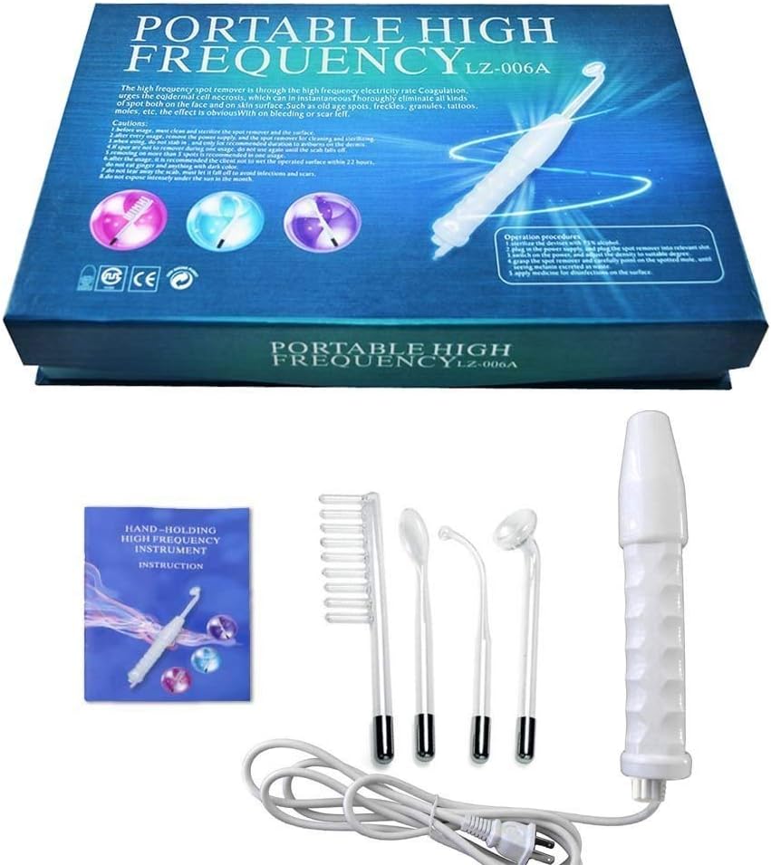 R A Products High Frequency Machine Electric Therapy Device, Portable Handheld Electrotherapy Comb, Current Bar For Hair Growth Facial Acne Repaired Massager