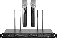 Vista 1 de Phenyx Pro Sistema de Micrófono Inalámbrico, Juego de Micrófonos de Mano Duales Inalámbricos de Diversidad Verdadera, Micrófonos Inalámbricos