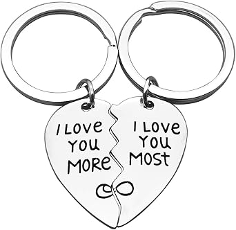 Nekoki Couples Keychain Gifts for Boyfriend Girlfriend Husband Wife I Love You Keychain Set Valentines Day Gifts Christmas Birthday Anniversary Keychain Gifts for Couple