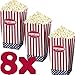 Produktbild Folat 8 x * Popcorn TÜTEN * aus Pappe für Party und Geburtstag // Kinder Geburtstag Party Set Einweg Box USA Amerika