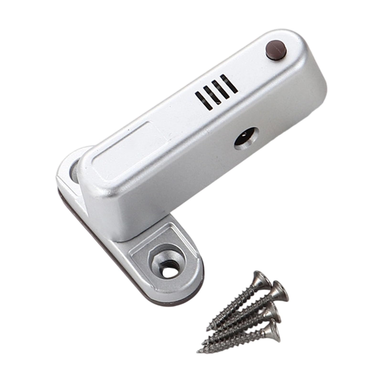 Rgybao Silver Door Security Rod With Smart Alarm, Stainless Steel Latches For Enhanced Residential/Commercial Heavy Type Door Security Bolt
