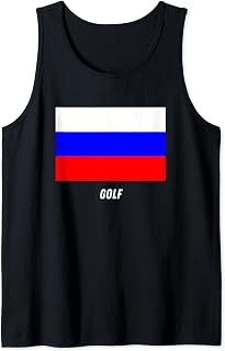 Patriotic Support Golf Russia Team Sport Russian Flag Tank Top