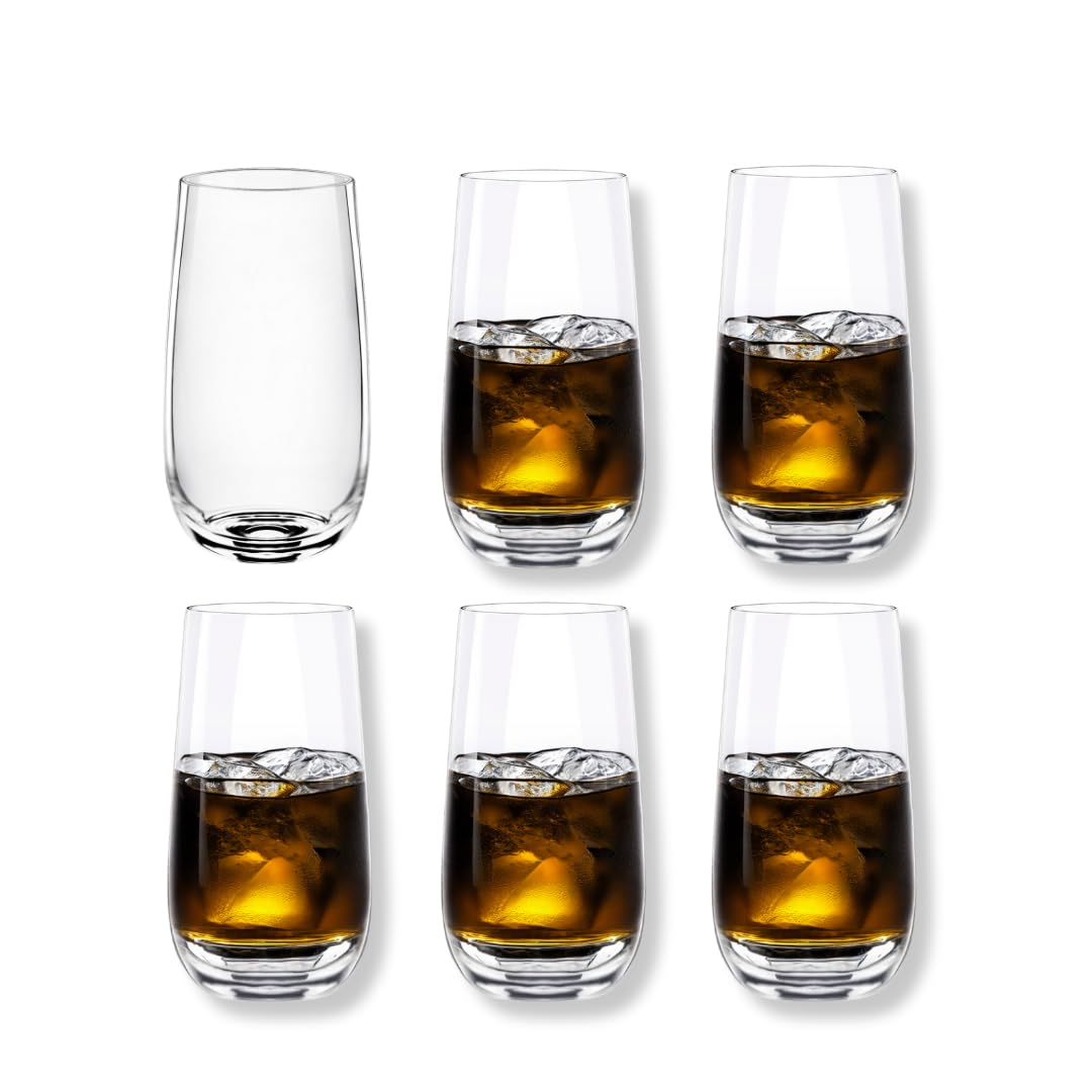 Wilmax Set composto da una brocca in vetro da 1 l e 6 bicchieri da 540 ml - Set per bevande - Brocca per succhi, acqua, tè freddo, latte - Caraffa - Lavabile in lavastoviglie