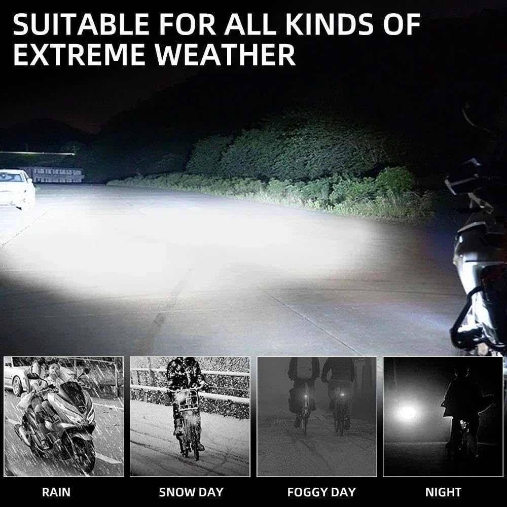 Reflektor motocyklowe 3-soczewkowe Super Jasne Reflektory Motocyklowe, LED, Przeciwmgielne, Motocykle, Światła Mijania, Robocze, Skutery(2pcs with Switch)