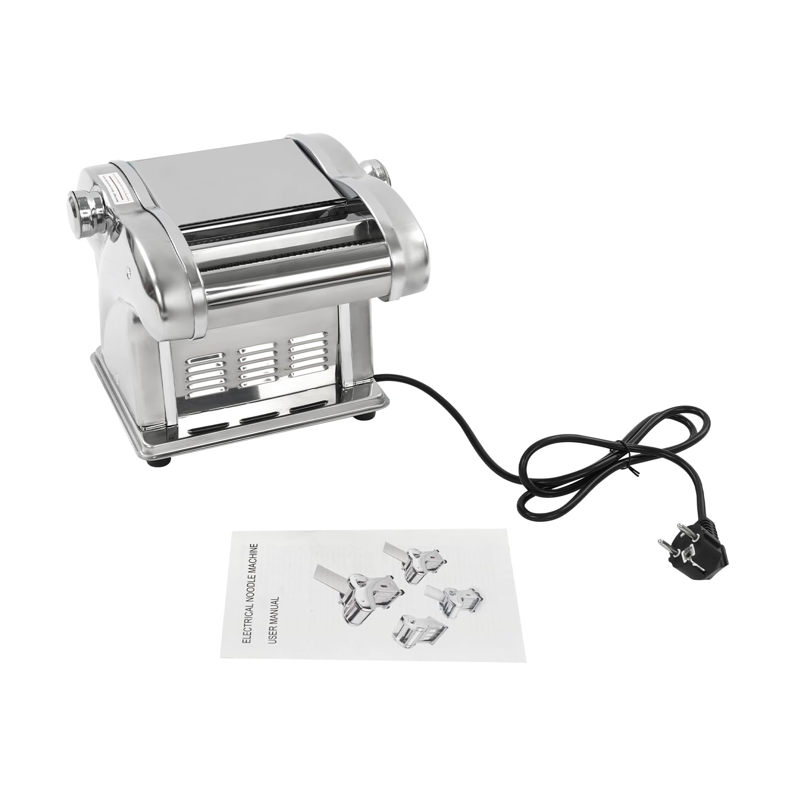 Elektrische Nudelmaschine 135 W aus Edelstahl mit 3 Klingen und 8 Stufen