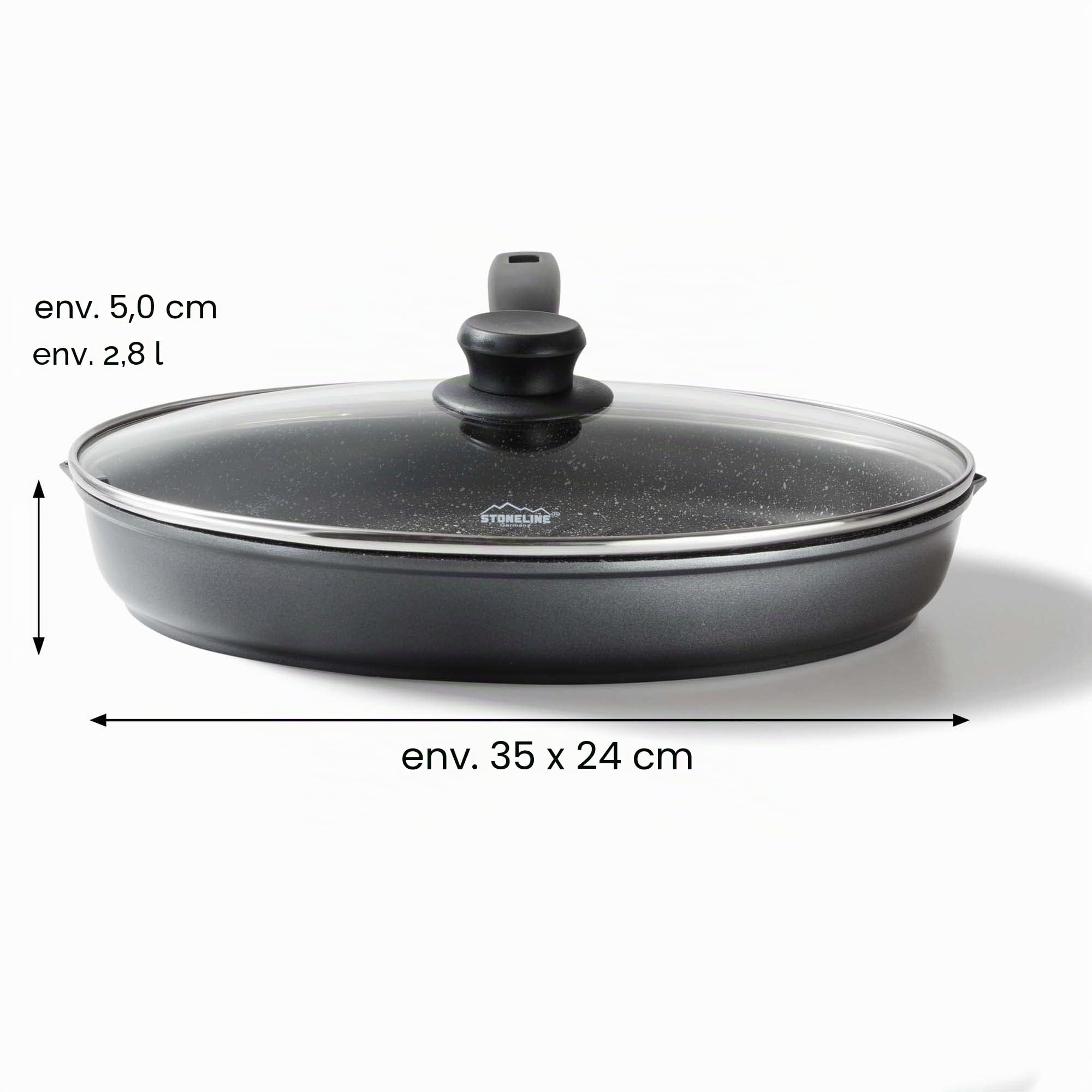 Stoneline® Poêle XXL pour Escalope Et Poisson, Fonte D'Aluminium