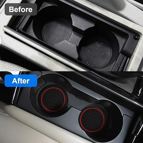 Miniatura 3 de Mandark 4 posavasos para automóvil, almohadillas antideslizantes de 2.75 pulgadas para botellas de agua, tapete de accesorios interiores