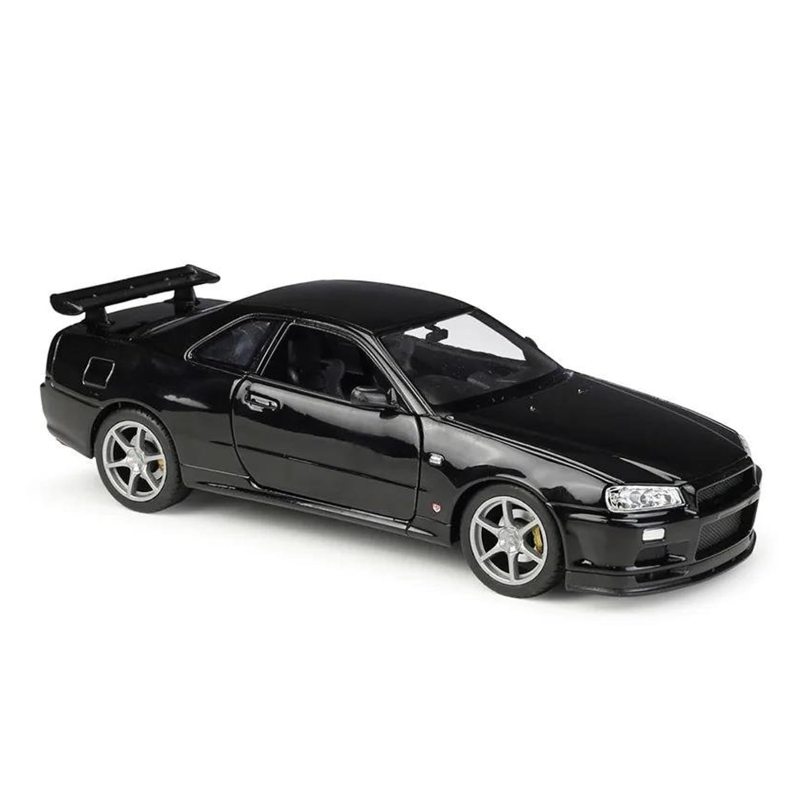 BANKOTO Diecast Car 1:24 For Skyline For GT-R R34 Alloy Metal Diecasts Model Vehicles Collectible Model(Black)