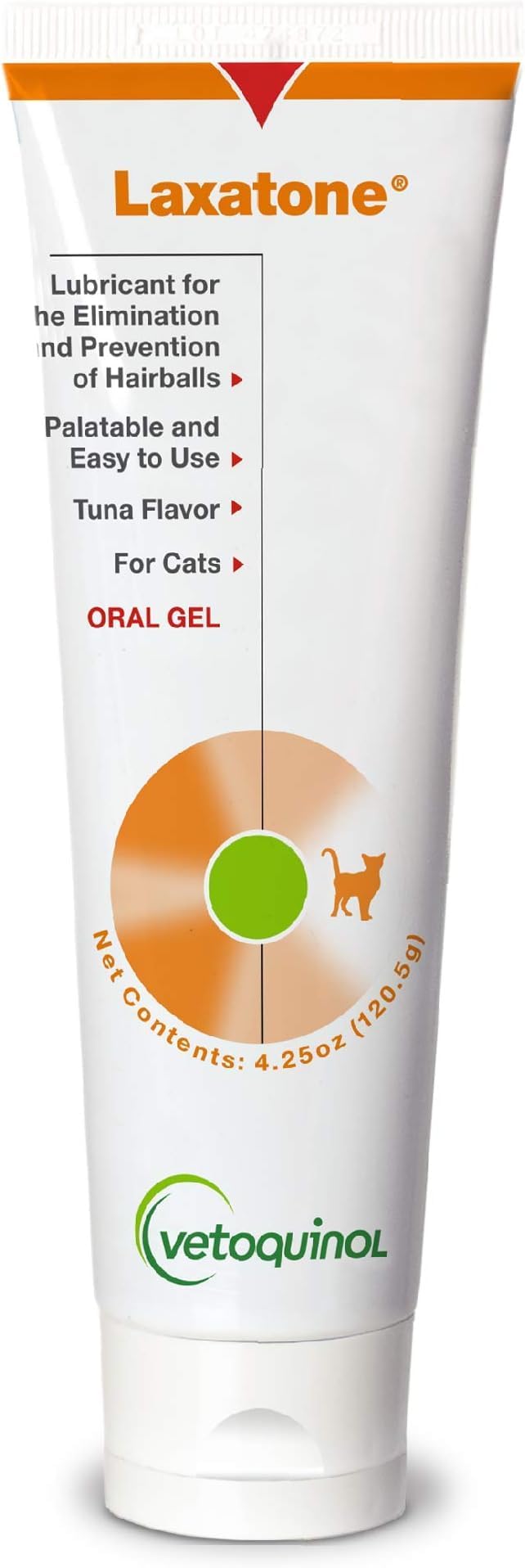 Vetoquinol Laxatone Tuna-Flavored Oral Hairball Lubricant Gel for Cats 4.25 oz