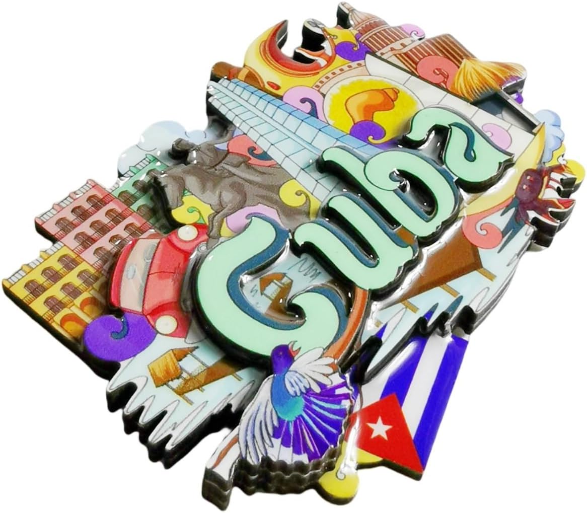 Cuba 3D Landmark Refrigerator Magnet Tourist Souvenirs Wood Magnetic Stickers Cuba Fridge Magnet Home & Kitchen Decoration from China image 3
