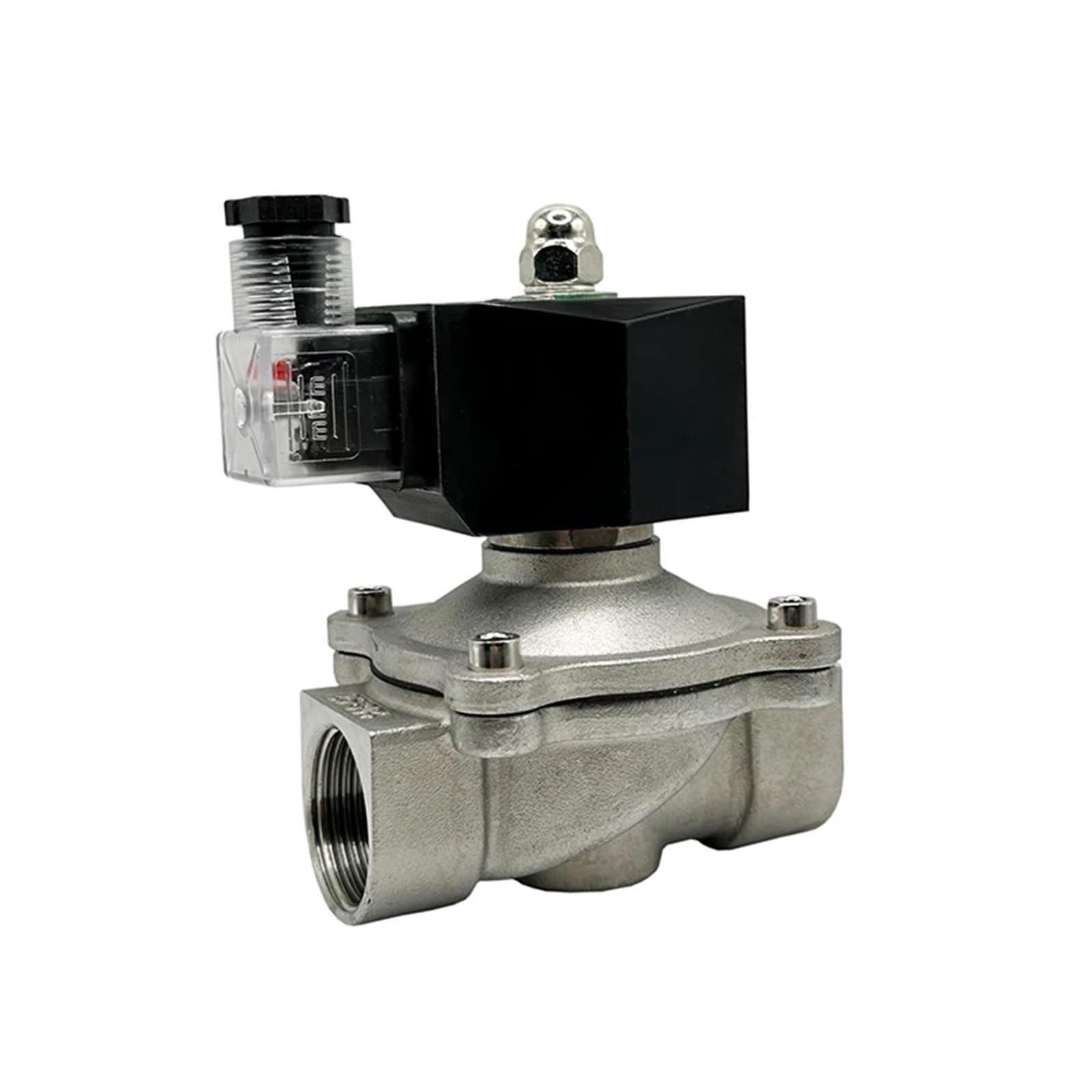 Válvula solenoide de 1/2 con sello Viton y cuerpo de acero inoxidable para control seguro de agua