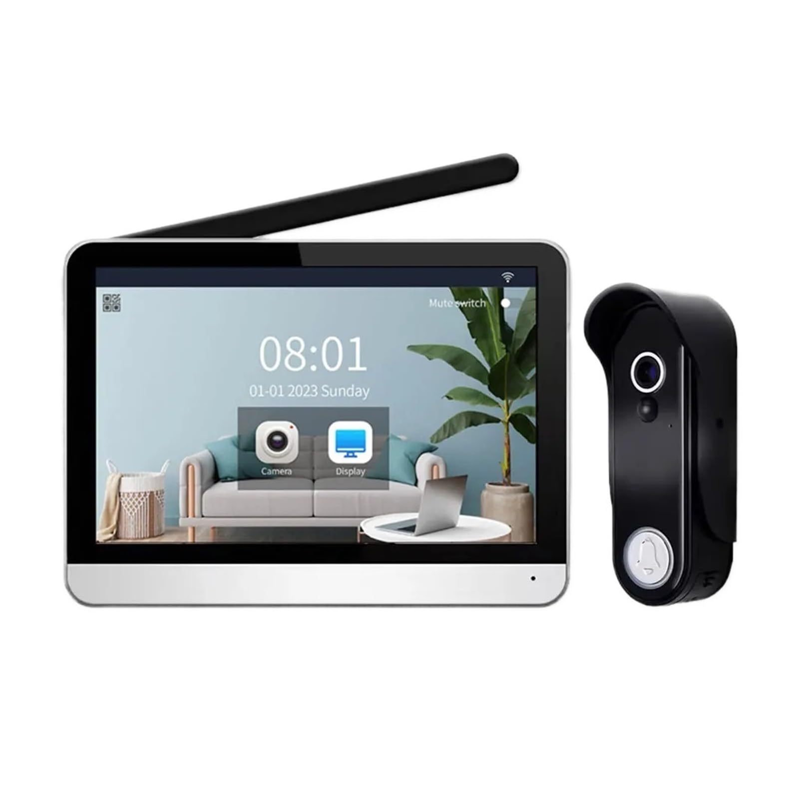 Hvsyvvsrl One Color Smart 1080P Wireless Video Intercom System For Home Apartment Doorbell 160-Degree Wide Angle Two Way Audio