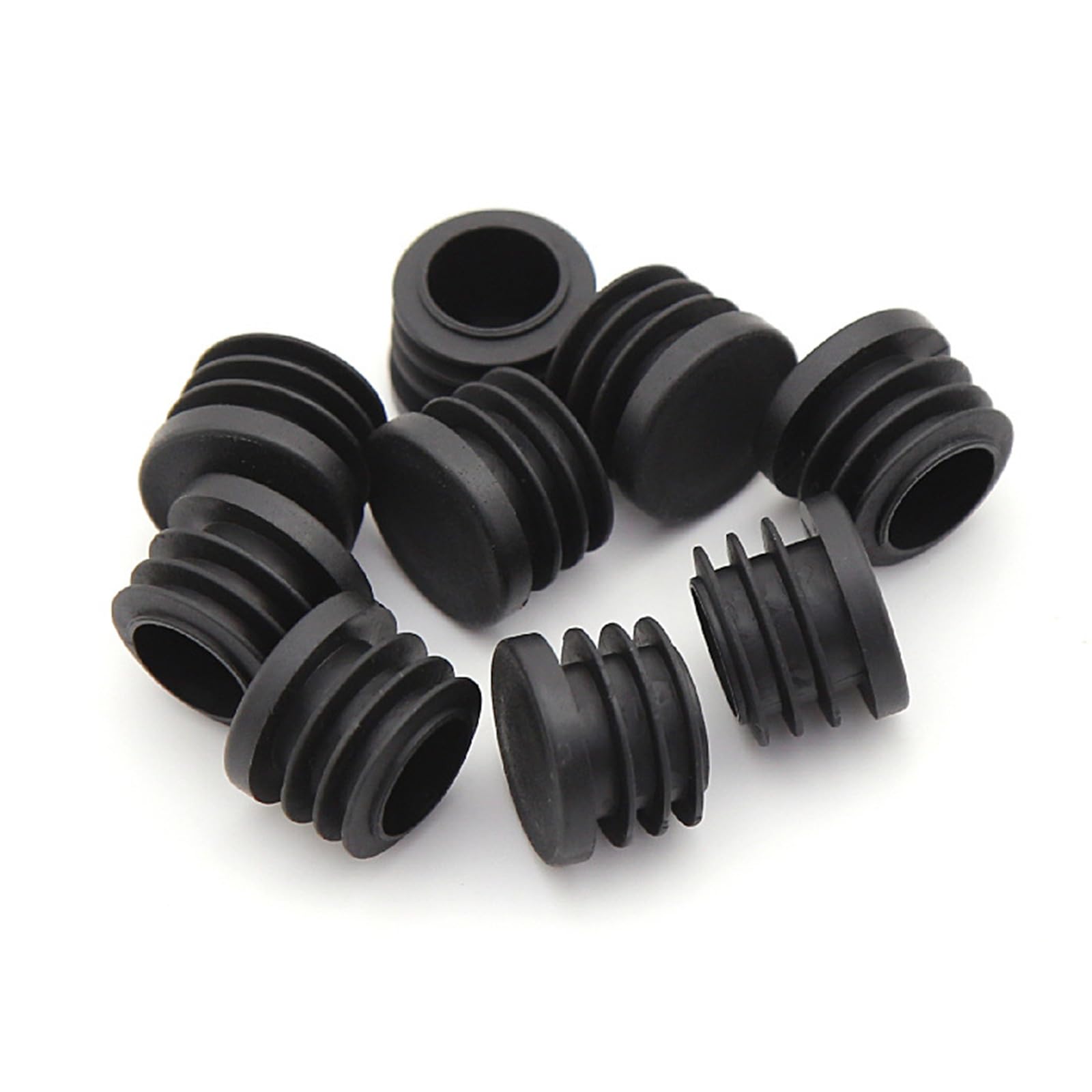 TRHDFW 20 Pcs Round Plastic Plugs, Black Tube Inner End Caps, 50mm Cover for Furniture Chair Desk Leg Tables Foot Pipe - Image 3
