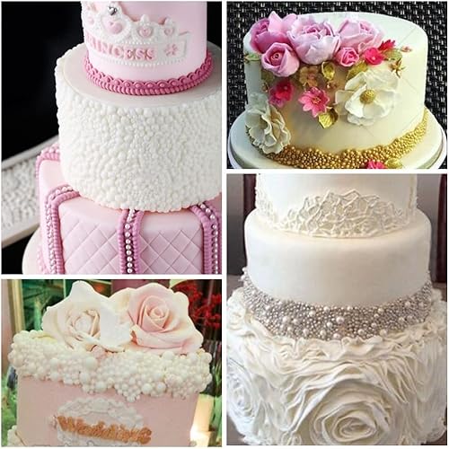 Miniatura 10 de Paquete de 3 moldes de silicona para fondant, moños para fondant, Sungar, dulces, pasteles, para cumpleaños, bodas, fiestas, bricolaje, decoración