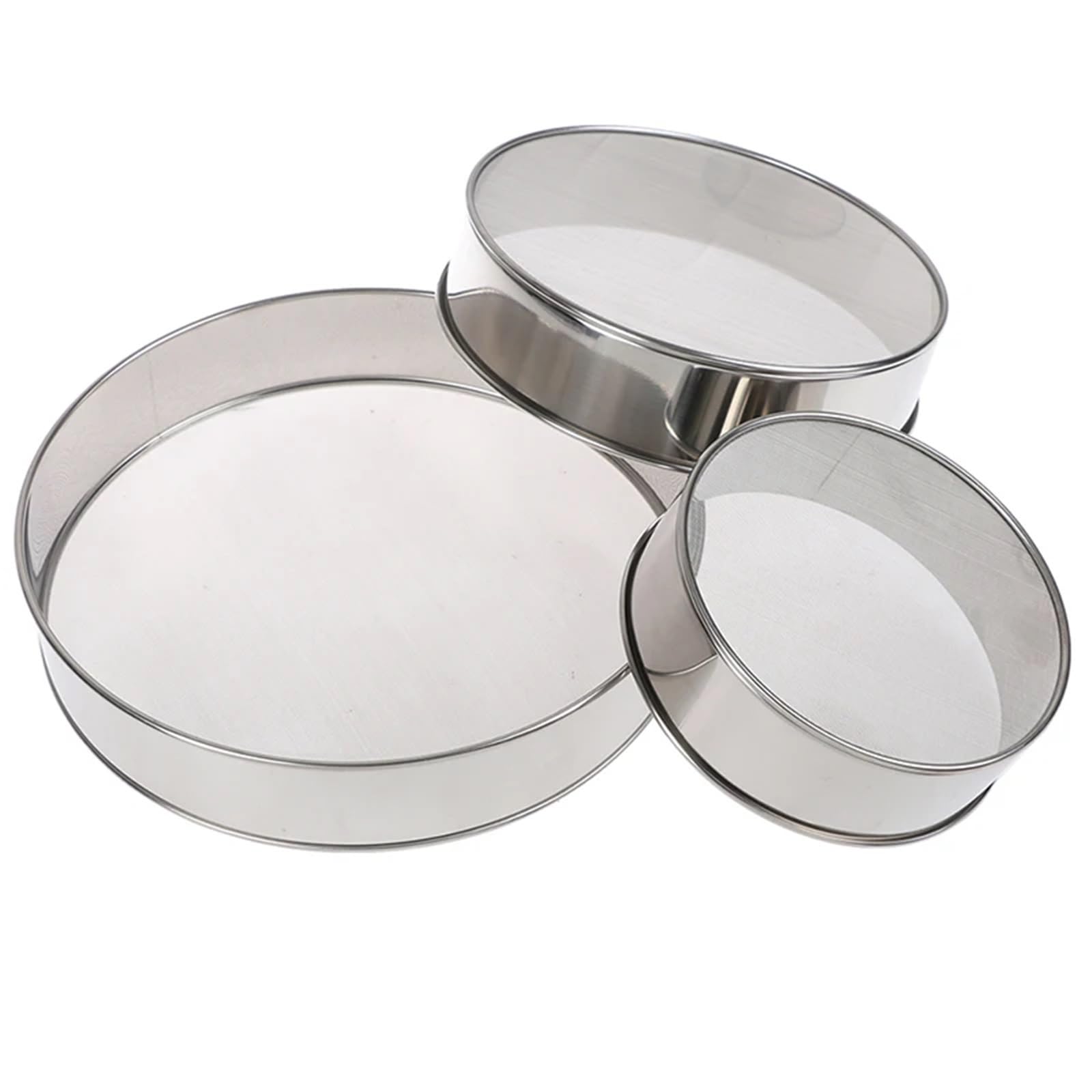 3PCS Küche Fein Mehl Sieb Edelstahl für Mehl