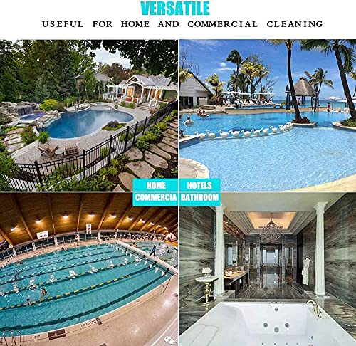 Image of Flaner Swimming Pool Wall and Tile Brush,18 inch Polished Aluminum Back Cleaning Brush Head Designed for Cleans Walls, Tiles & Floors,Durable Nylon Bristles Pool Brush Head with EZ Clips