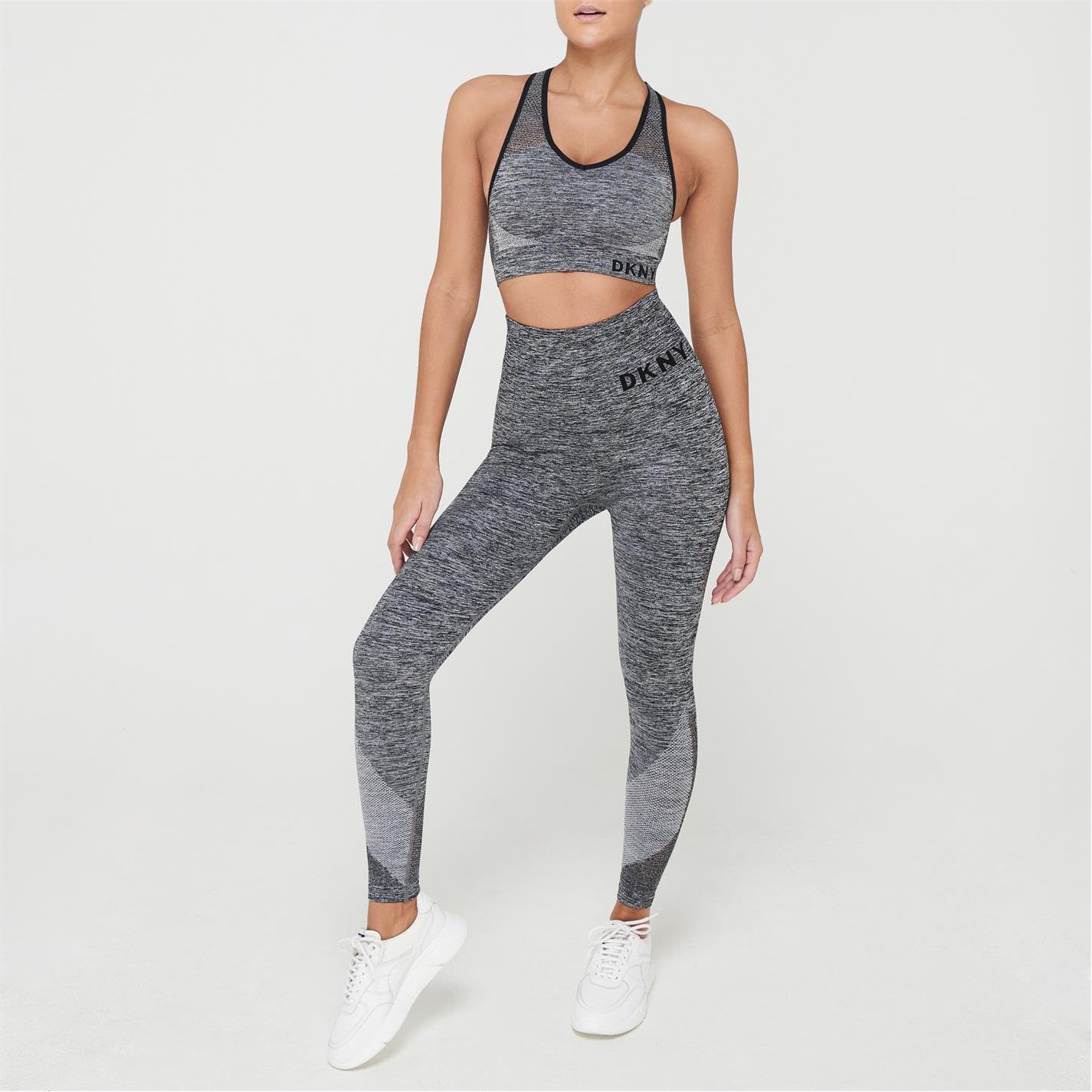 DKNY Damen Sport Women's Seamless High Waist Mesh Tight Leggings