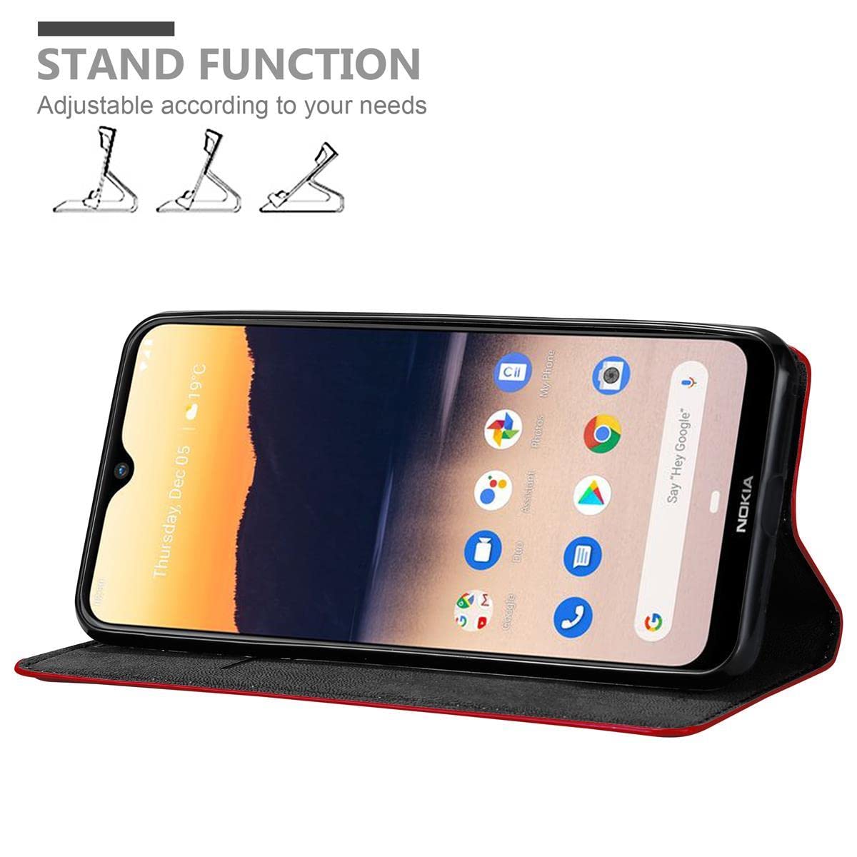 CADORABO Custodia Compatibile Con Nokia 5.3 In Grigio Chiaro Marrone