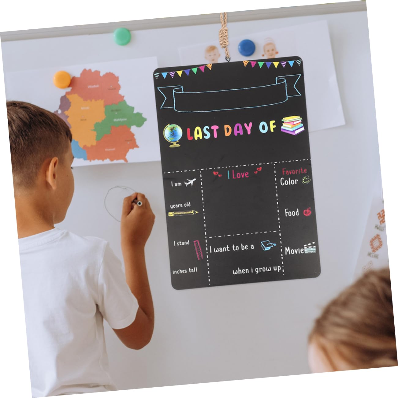 STOBOK 8stücke Kindergarten Tafel Doppelseitige Kreidetafel Für Ersten Schultag Dekorative Holzschilder Für Mädchen Für Und Kreative Aktivitäten