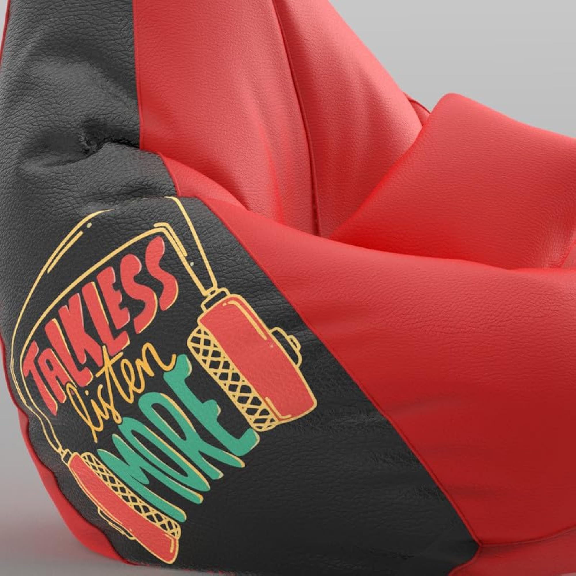 4XL VibeBoost Premium Bean Bag with Cushion & Footrest, Quirky Quotes