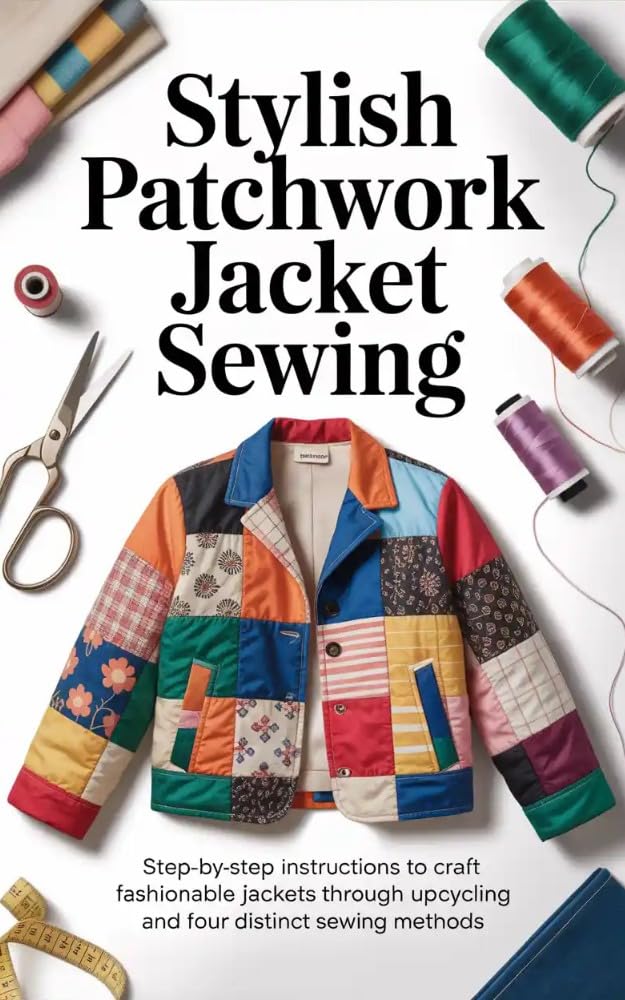 Stylish Patchwork Jacket Sewing: Step-by-Step Instructions to Craft Fashionable Jackets Through Upcycling and Four Distinct Sewing Methods