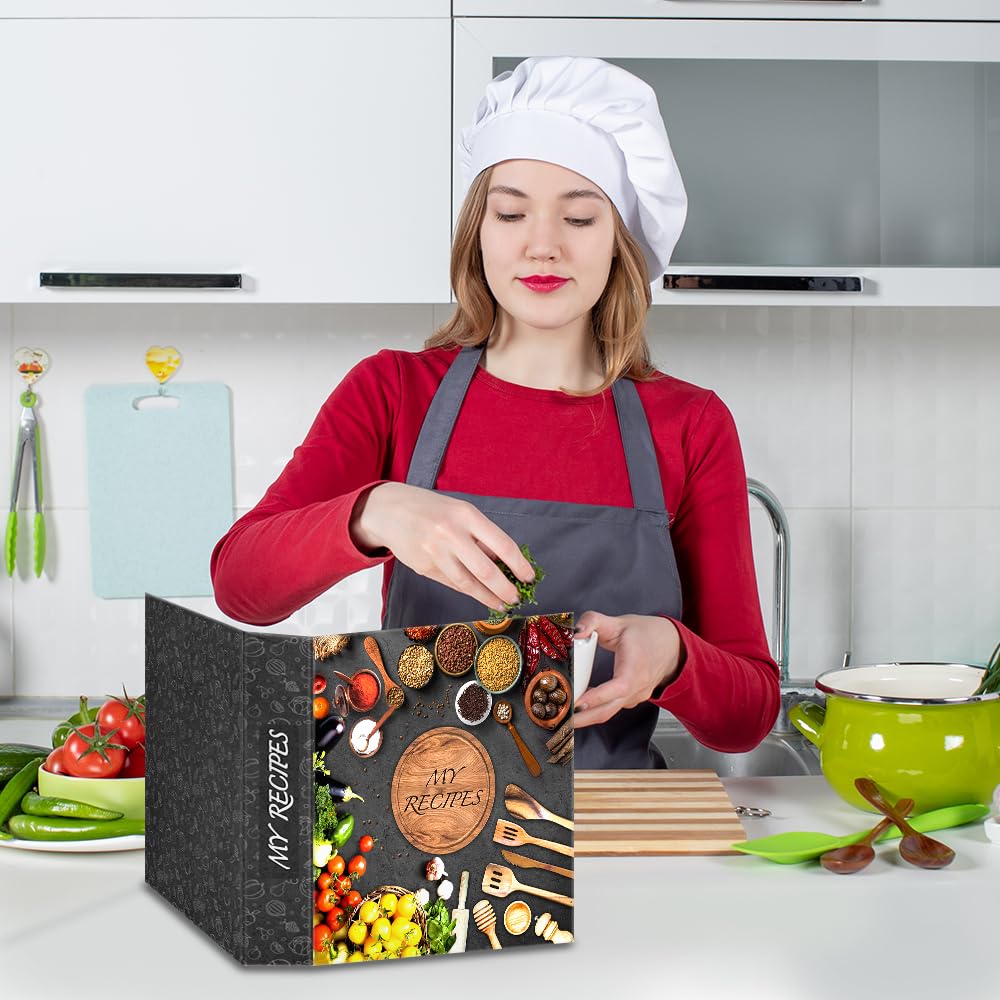 Amazon.com: 3 Ring Recipe Binder 8.5 x 11, 12 Tabbed Recipe Book for Own  Recipes, Recipe Book to Write in Your Own Recipes, Full Page Recipe Binder  with Plastic Sleeves, Recipe Card