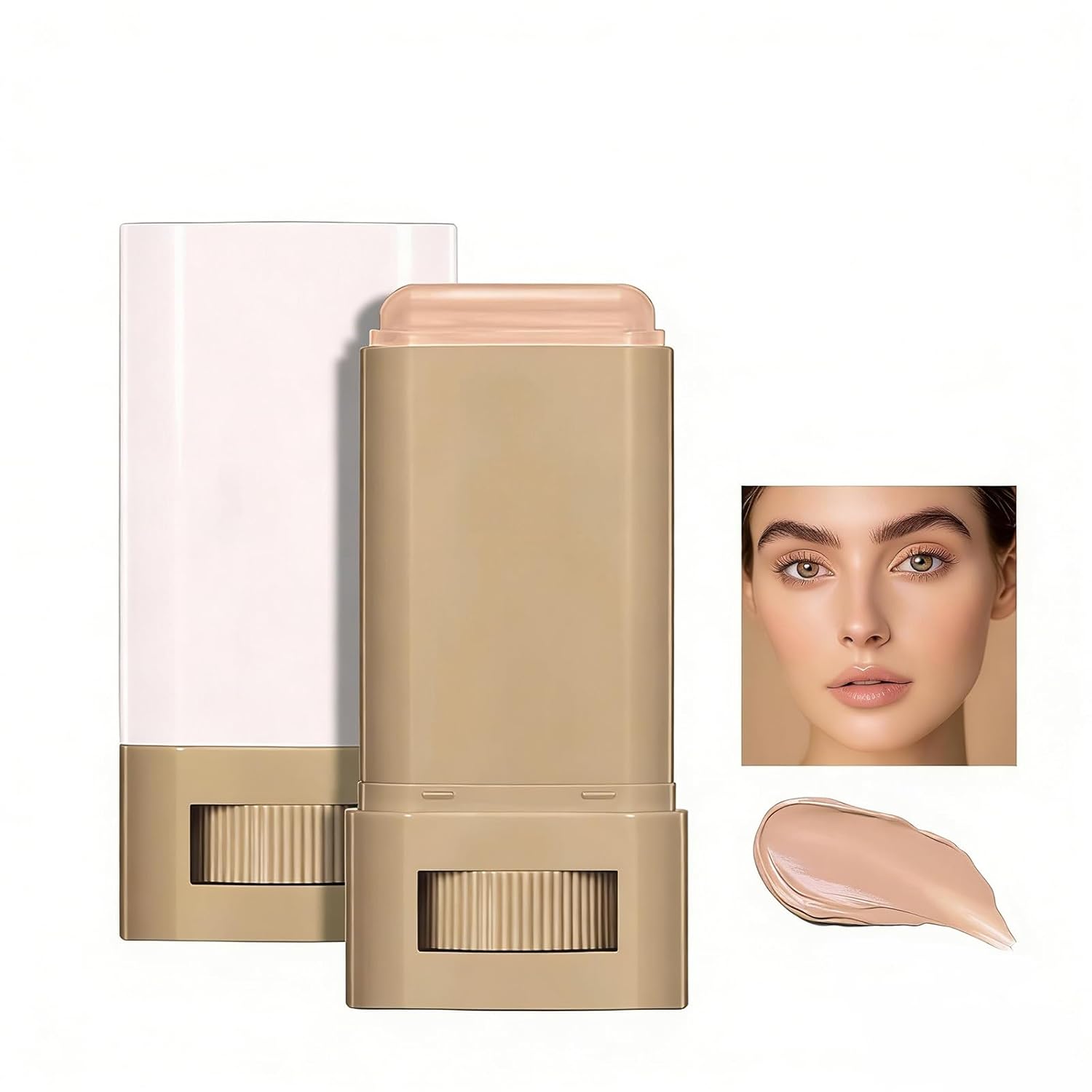 Serum Beauty Balm Lightweight Tinted Moisturizer Stick Solid Tinted Hydrating Serum Beauty Balm Multiuse Long-lasting Contour Stick Foundation