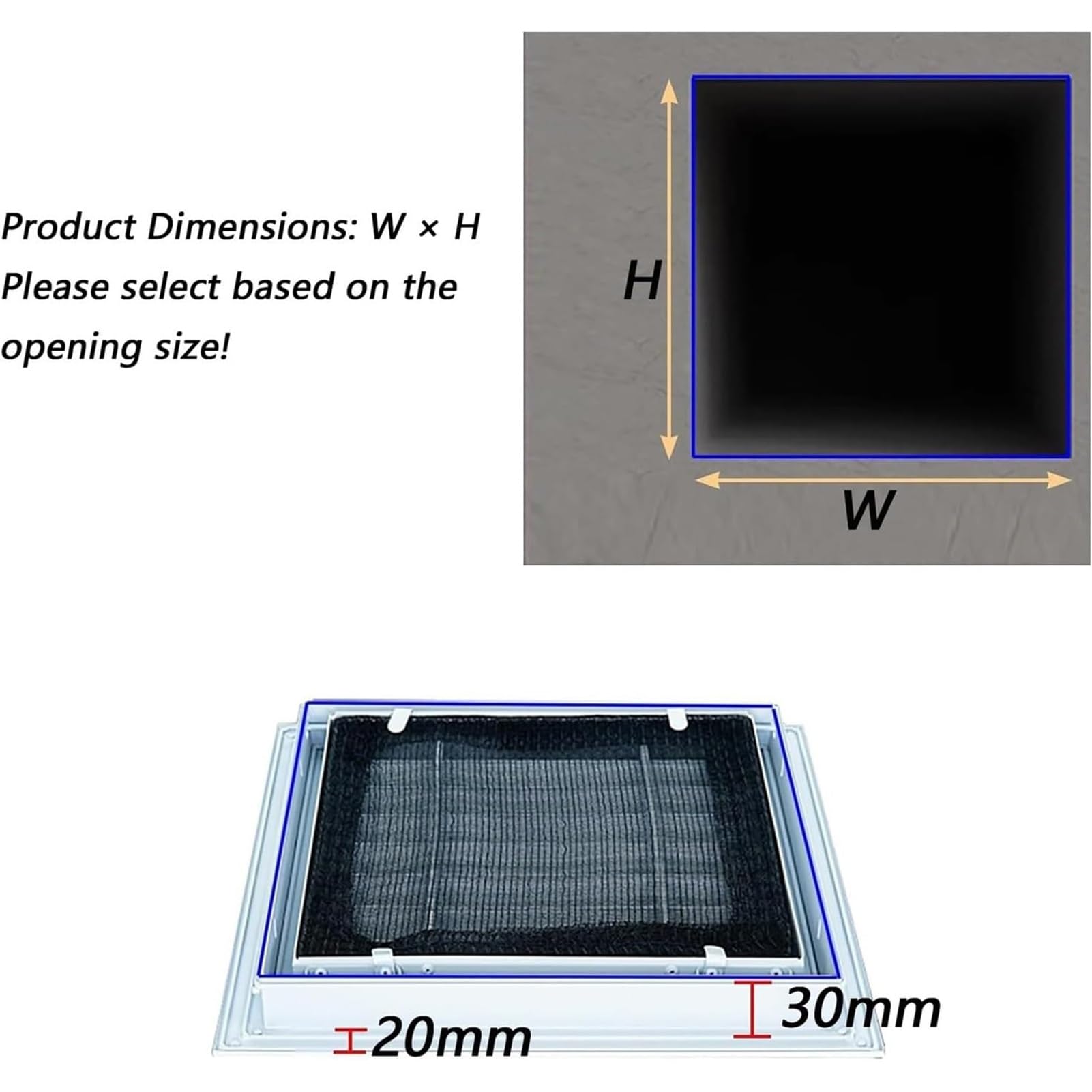 Rejilla de ventilación de 16x16 Pulgadas - Rejilla de Aluminio para Pared, Techo y Suelo - Rejilla de Retorno de Aire HVAC con Filtro extraíble para el hogar y la Oficina (Blanco)