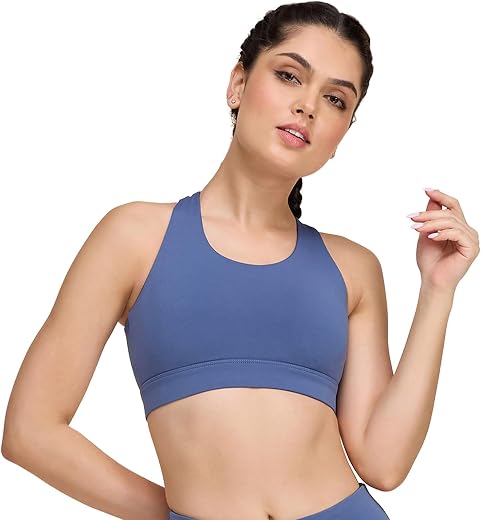 Kica Crostini Full Coverage Sports Bra - High-Impact Support & Quick-Dry KICASKN Fabric