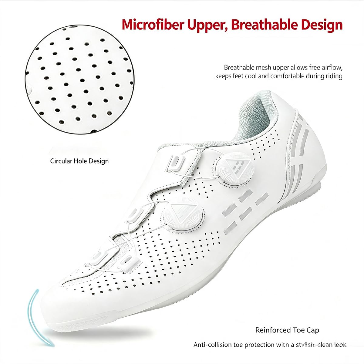 Zapato de Ciclismo para Hombre Zapatillas De Bicicleta Carretera