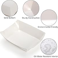 Vista 5 de DEAYOU Paquete de 250 botes pequeños de papel para alimentos, bandeja de alimentos de papel blanco de 1 libra, cesta de cartón desechable para papas