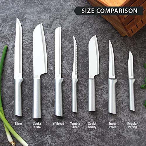 Rada Cutlery Super Parer Paring Knife – Stainless Steel Blade With Silver Aluminum Handle, 8-3/8 Inches #TOP4