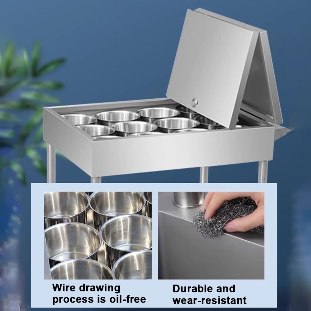 Estante De Exhibición De Condimentos De Acero Inoxidable con Ruedas, Carrito De Especias Simple, Estante Vertical para Almacenar Especias, Dispensador De Condimentos para Buffet,A