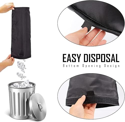 Miniatura 7 de Bolsa de almacenamiento Encell, de vehículo, para la basura, que se cuelga en el respaldo del asiento, Negro