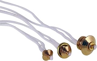 Porta stoppino per lampade in Metallo Dorato (Confezione da 3 Pezzi)