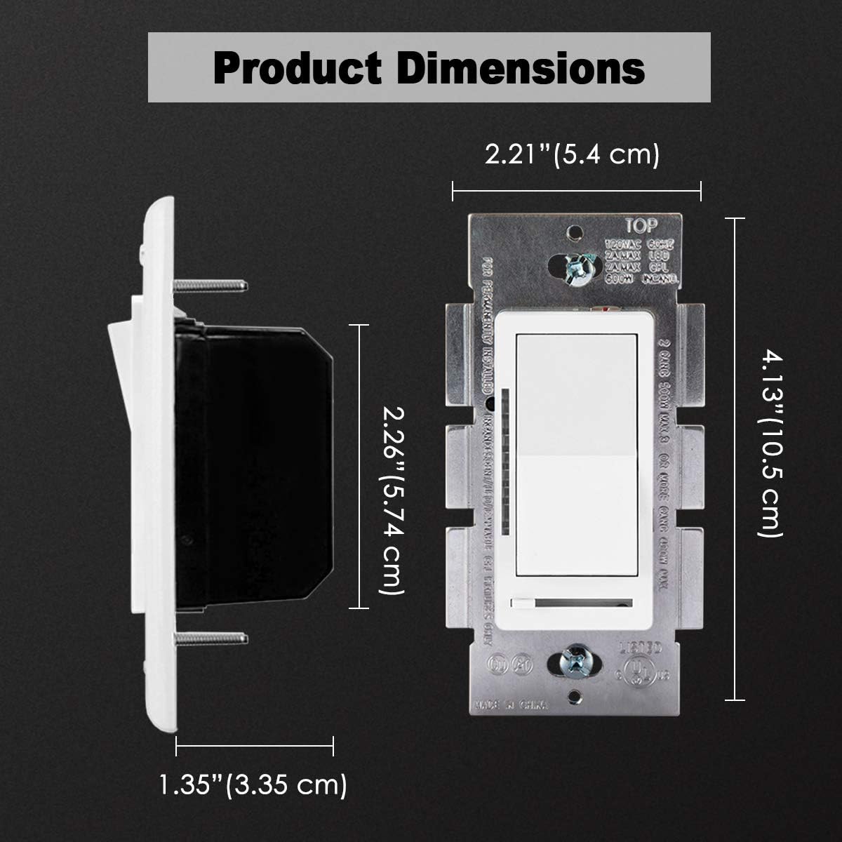 40% Off Discount (5 Pack) CML Digital Dimmer Switch, 3-Way or Single Pole Dimmable Light Switch, for LED, CFL, Incandescent and Halogen Bulbs, 3-Year Warranty, UL Listed, White