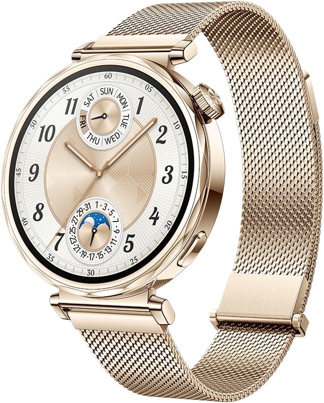 WATCH GT5 41mm Smartwatch, upto7 Days Battery Life,Sharp-Edged Design Watch, Health Tracking, iOS & Android Compatible, 3 Months HUAWEI Care+, Gold