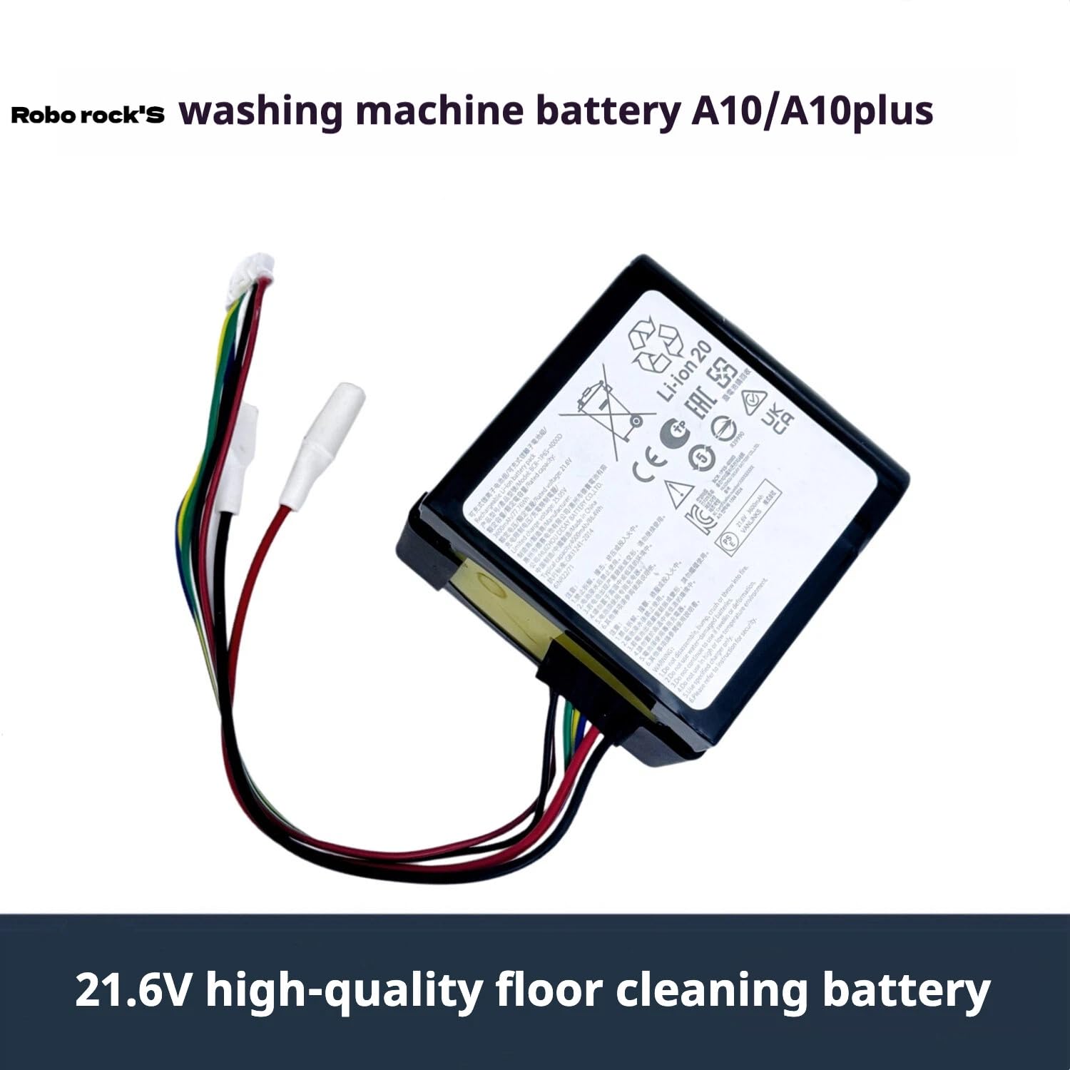 21.6V 3600mah Battery of The Robo Rock Washing and Mopping Machine Lithium Batteries for Robo rock's Dyad Pro WD2H1A A10/A10plus Models