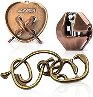 Vista 7 de 3 piezas de juegos de rompecabezas mentales de metal divertidos - Juguetes 3D para la mente de adultos - Desafío de inteligencia para adolescentes
