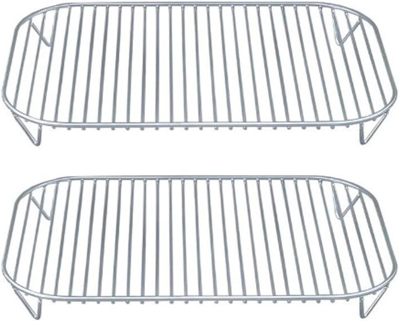 MUSM Stainless Steel Air Fryer Rack Set - Multi-Level Cooking Rack for Air Fryers, Ovens and Outdoor Grilling