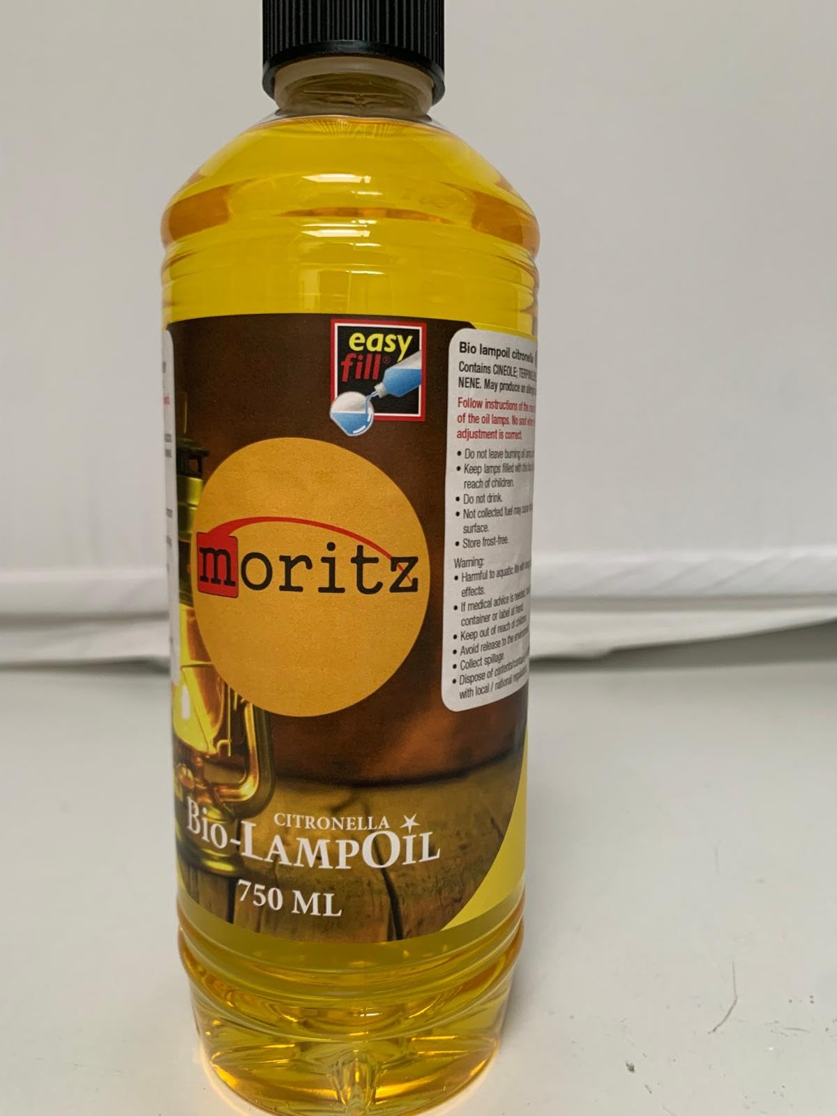 Moritz 1 x 750 ml Bio Lampenöl Citronella für Fackeln Öllampen Sturmlaternen Wandfackeln