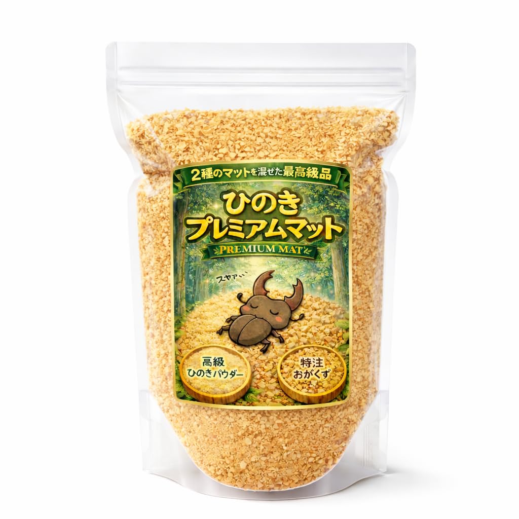 Amazon | 【ひのきプレミアムマット5ℓ】 成虫用 飼育マット 国産ひのき