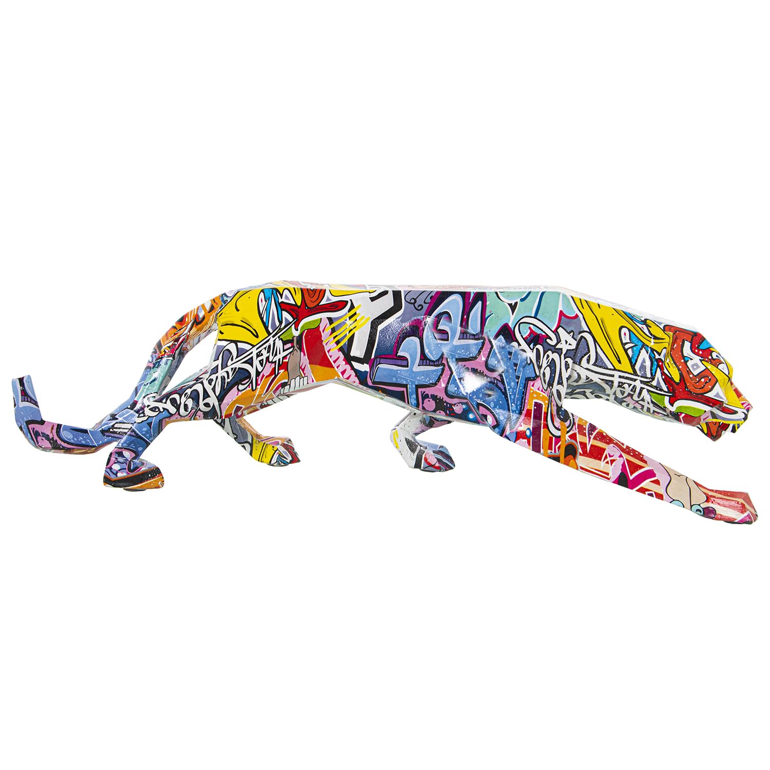 Panthère graffiti 48x11x13cm idéale pour décorer un meuble TV ou un bureau